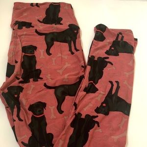 Black Dog Dusty Rose Peachskin Leggings Plus Size